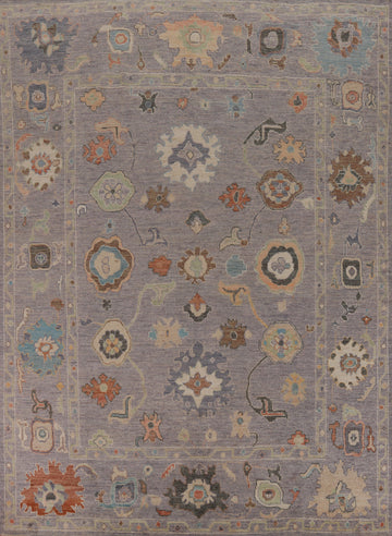 All-Over Floral Oushak Vegetable Dye Area Rug 8x10