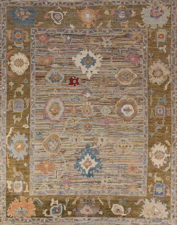 Handmade Floral Oushak Turkish Area Rug 8x10