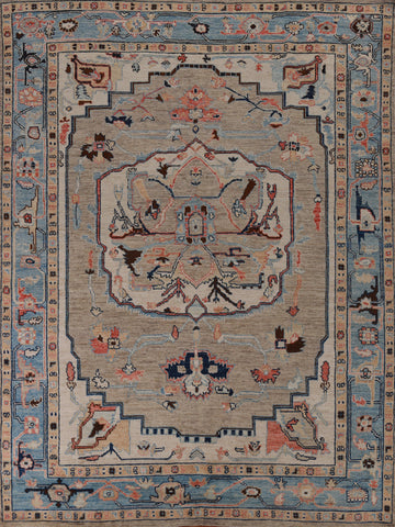 Vegetable Dye Wool Oushak Turkish Area Rug 8x10