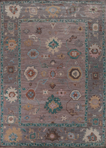 Vegetable Dye Oushak Turkish Area Rug 9x12