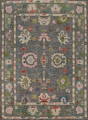 Vegetable Dye Oushak Turkish Area Rug 8x10