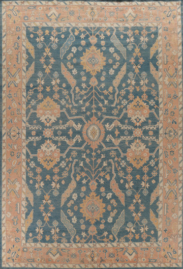 Vegetable Dye Oushak Turkish Large Rug 10x14