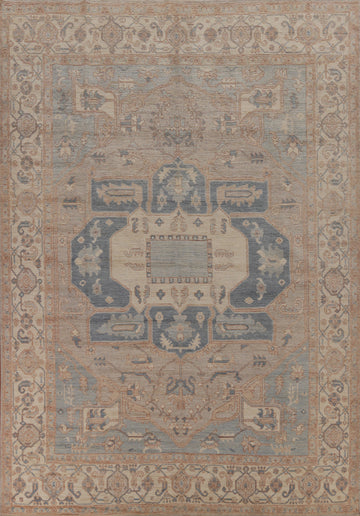 Vegetable Dye Oushak Turkish Area Rug 9x12