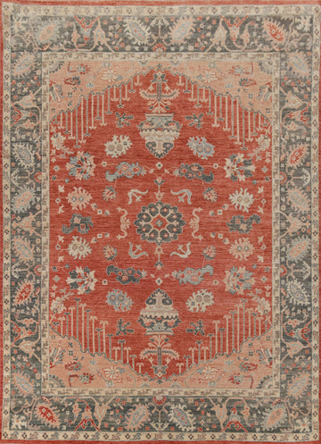 Vegetable Dye Oushak Turkish Area Rug 8x10