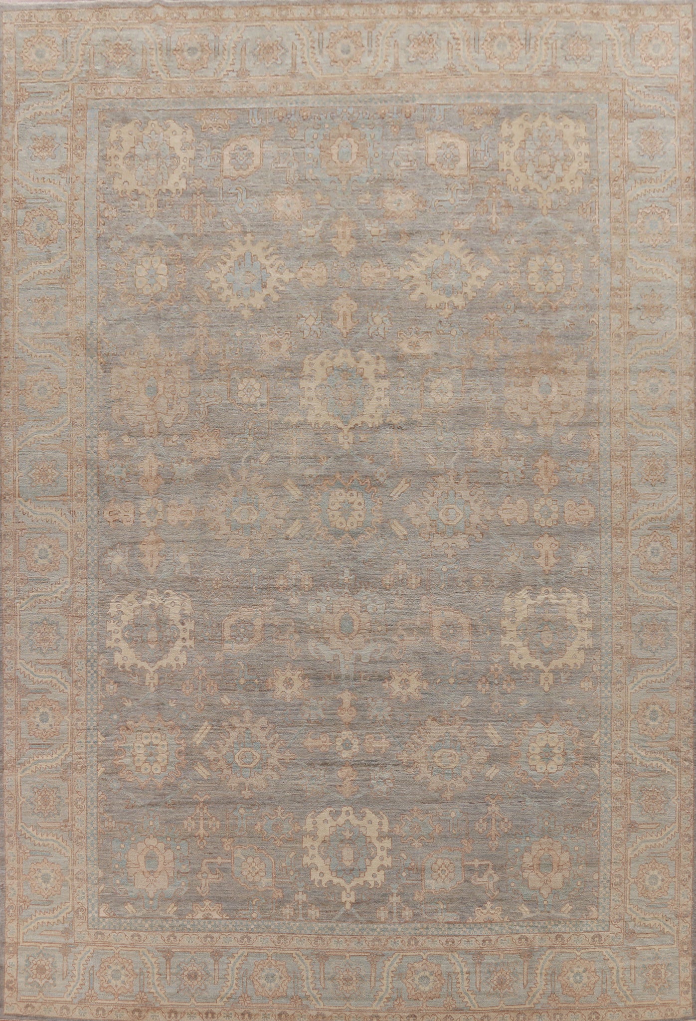 Vegetable Dye Oushak Turkish Large Rug 10x14