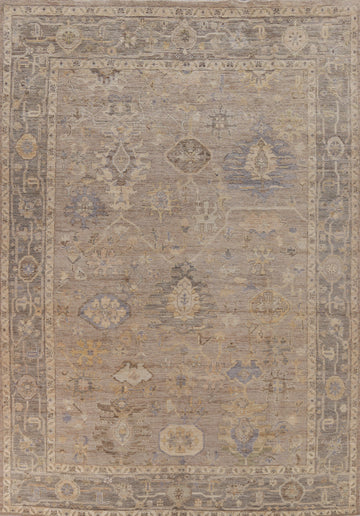 Vegetable Dye Wool Oushak Turkish Area Rug 9x12