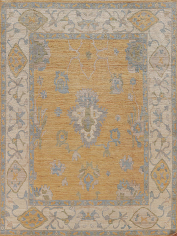 Vegetable Dye Oushak Turkish Area Rug 8x10