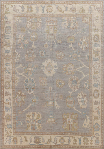 Vegetable Dye Oushak Turkish Area Rug 9x12