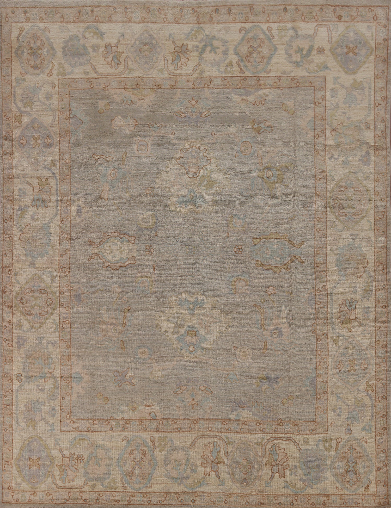 Vegetable Dye Oushak Turkish Area Rug 8x10