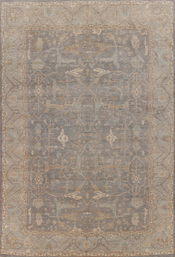 Vegetable Dye Oushak Turkish Area Rug 9x12