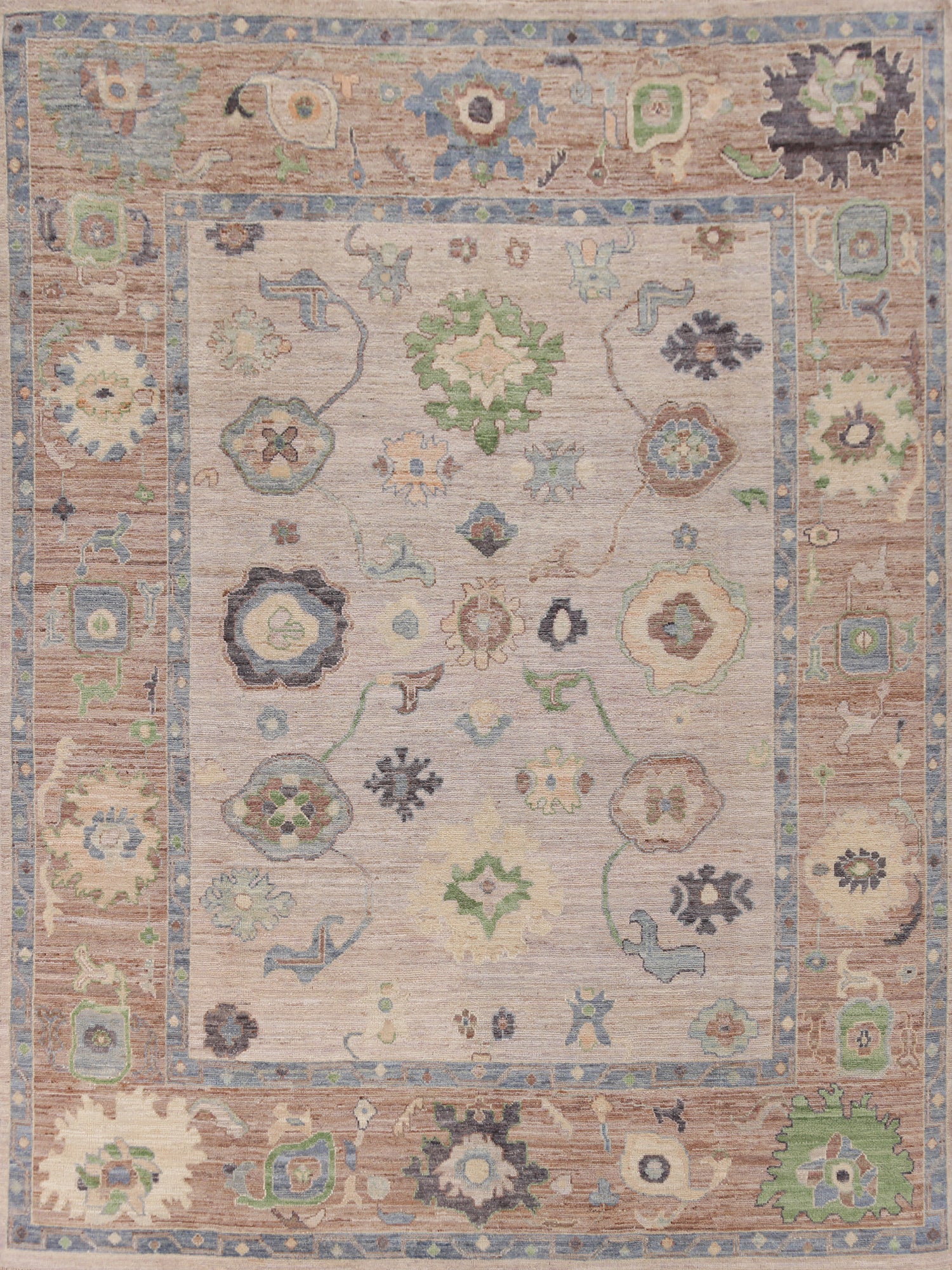 Vegetable Dye Oushak Turkish Area Rug 8x10