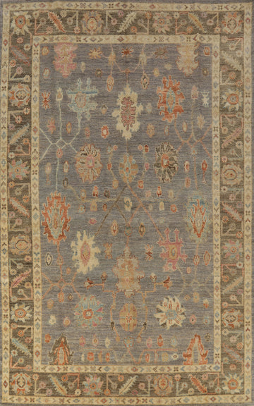 Vegetable Dye Oushak Turkish Area Rug 6x9