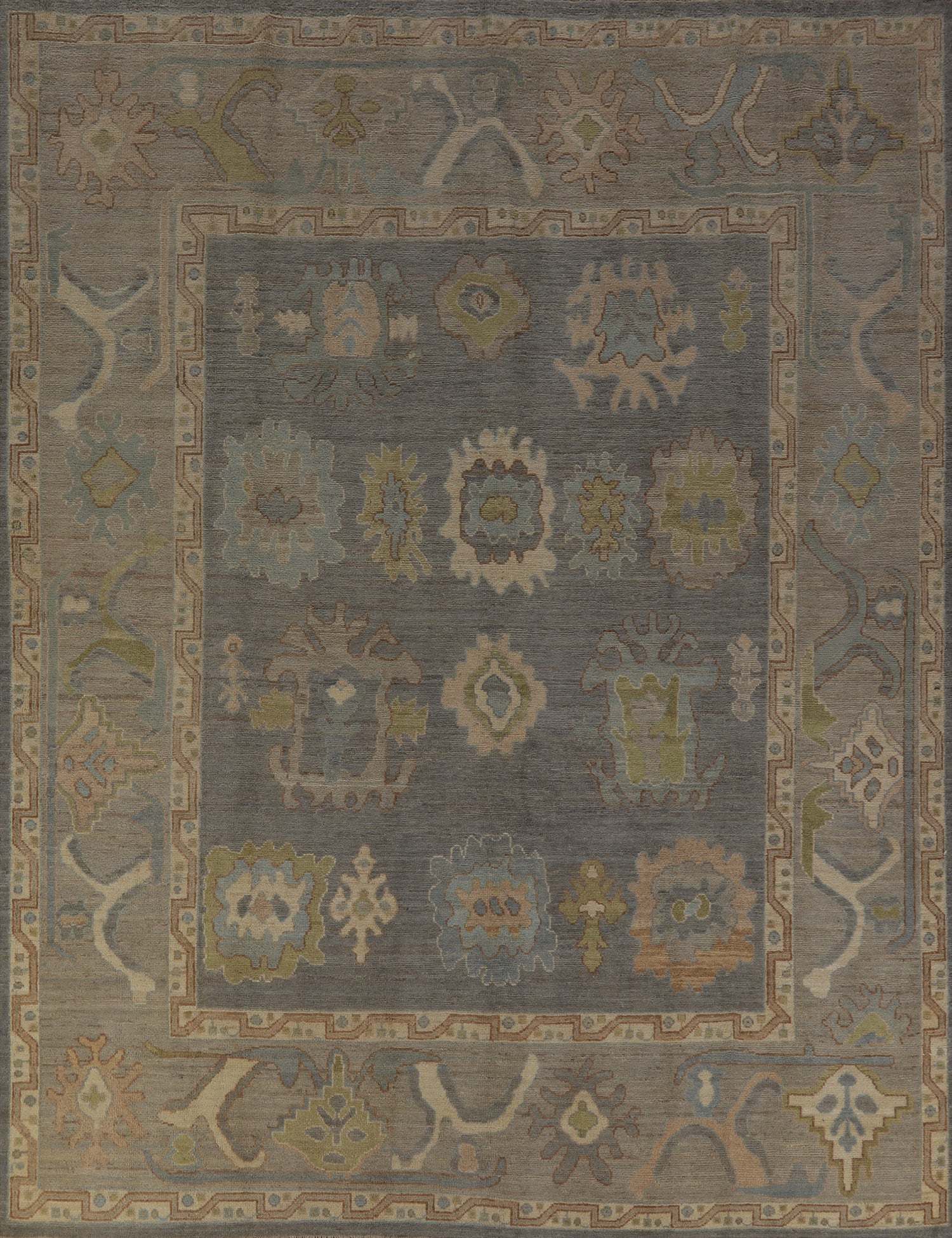 Vegetable Dye Oushak Turkish Area Rug 8x10