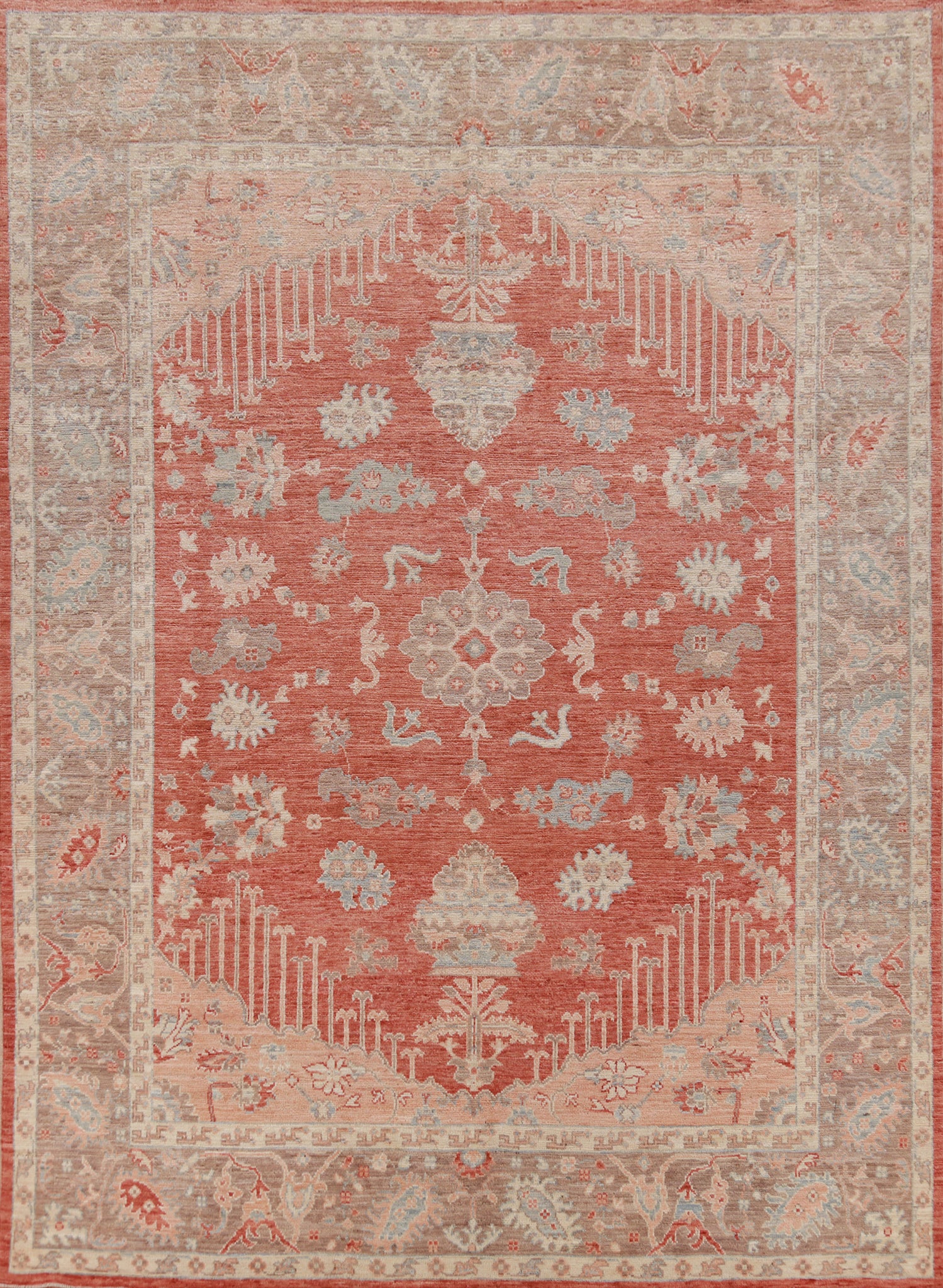 Vegetable Dye Oushak Turkish Area Rug 8x10