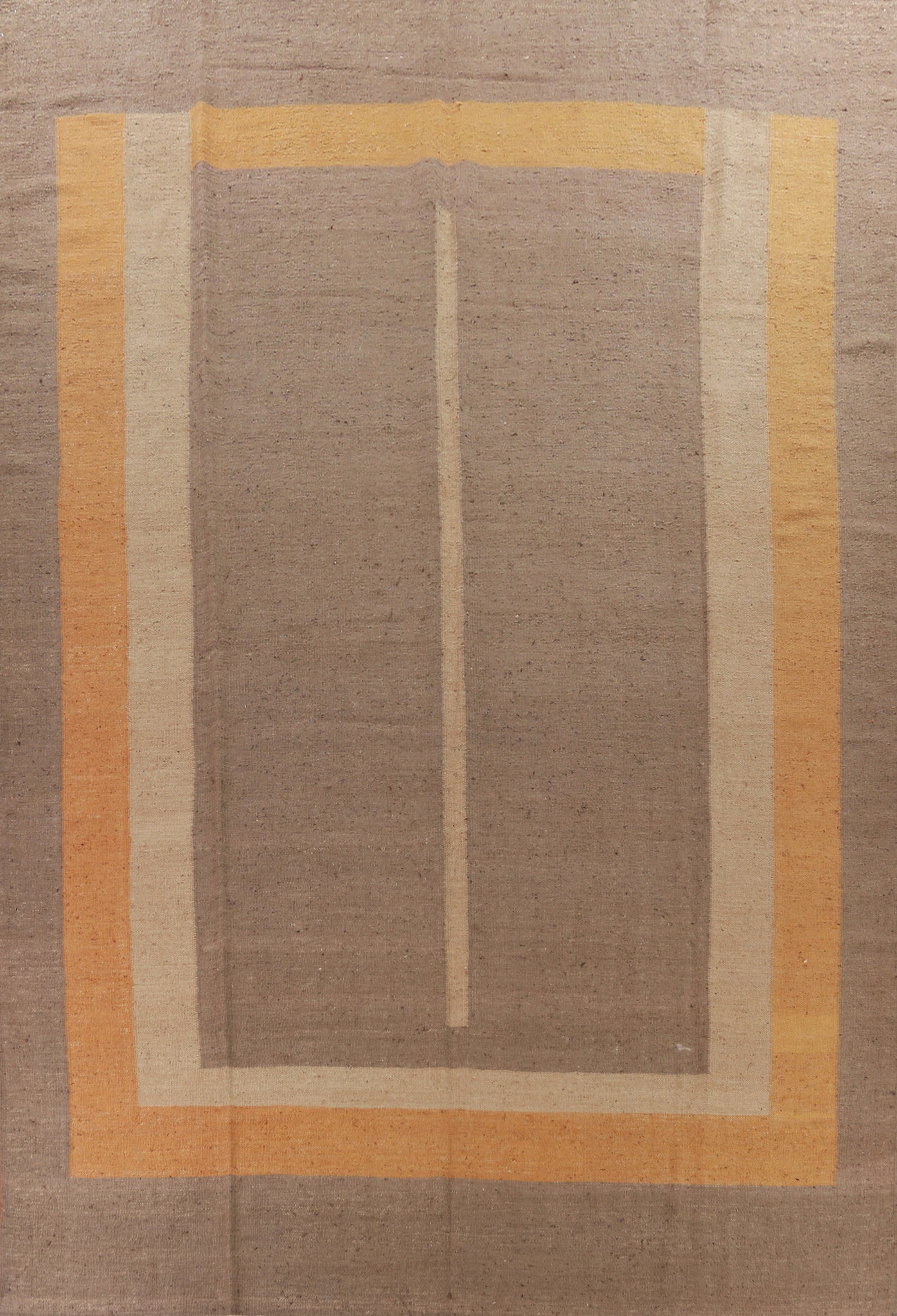 Earth Tone Jute Kilim Vegetable Dye Large Rug 10x14