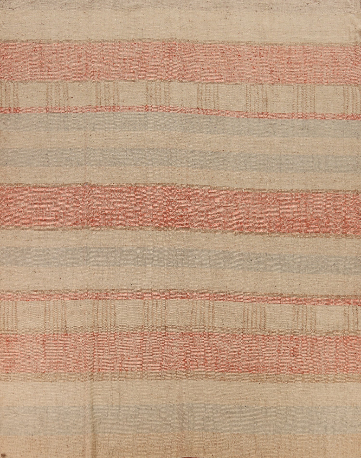 Striped Jute Kilim Vegetable Dye Area Rug 10x11