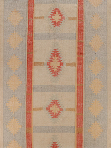 Vegetable Dye Wool Kilim Turkish Area Rug 8x10