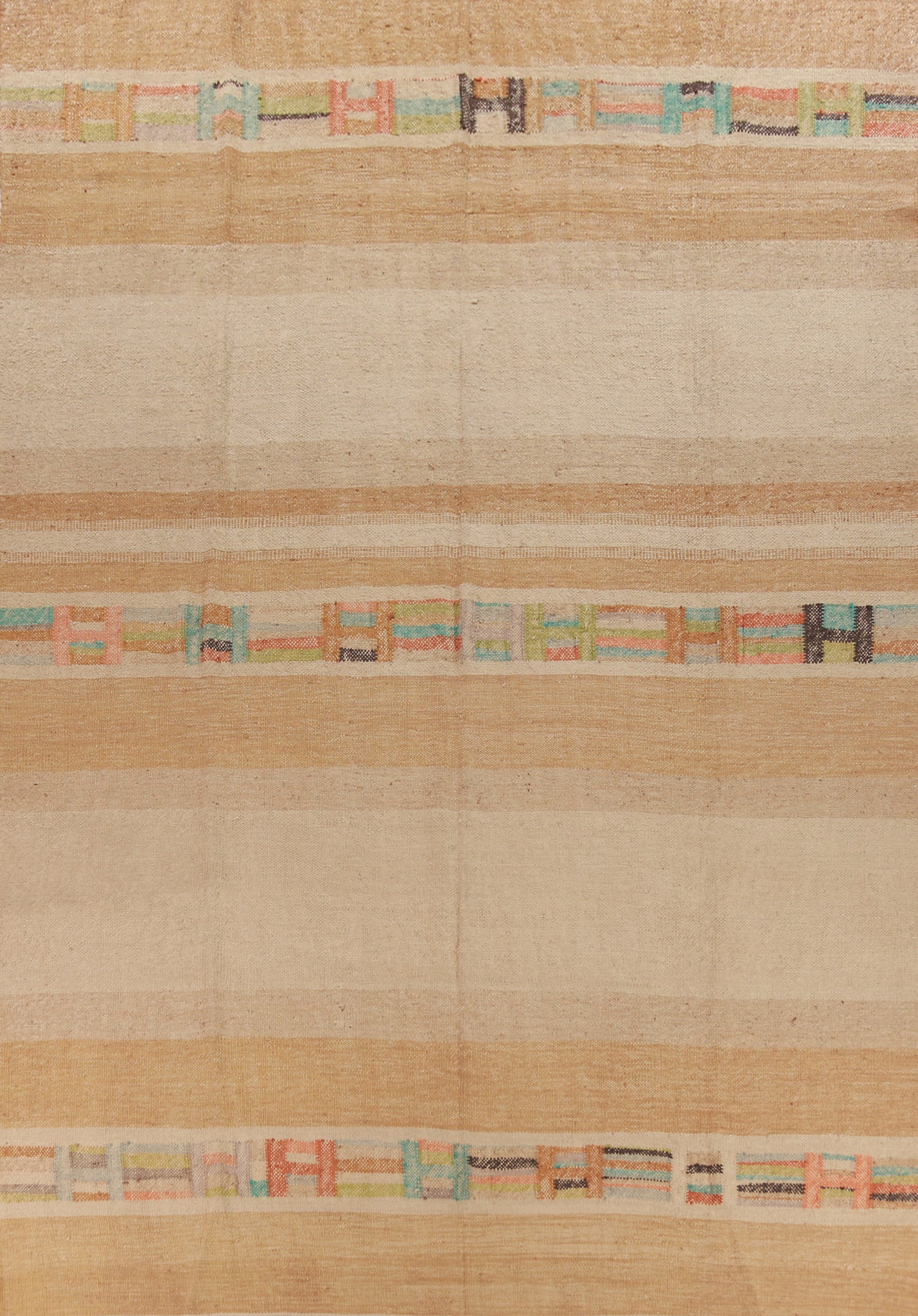Contemporary Jute Kilim Turkish Large Rug 10x14