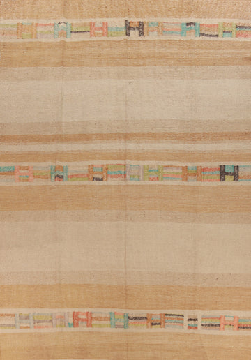 Contemporary Jute Kilim Turkish Large Rug 10x14