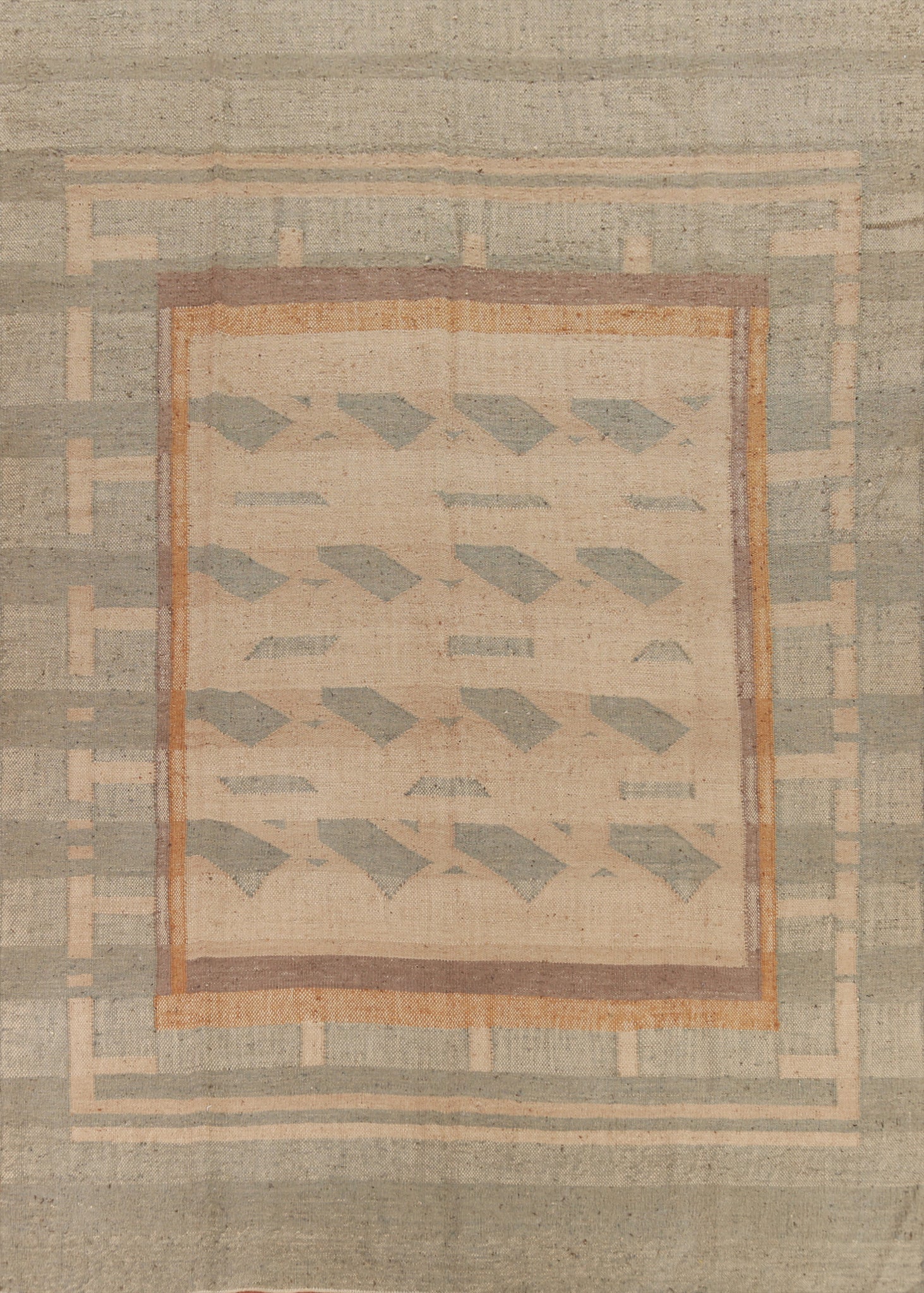 Contemporary Jute Kilim Turkish Area Rug 9x12