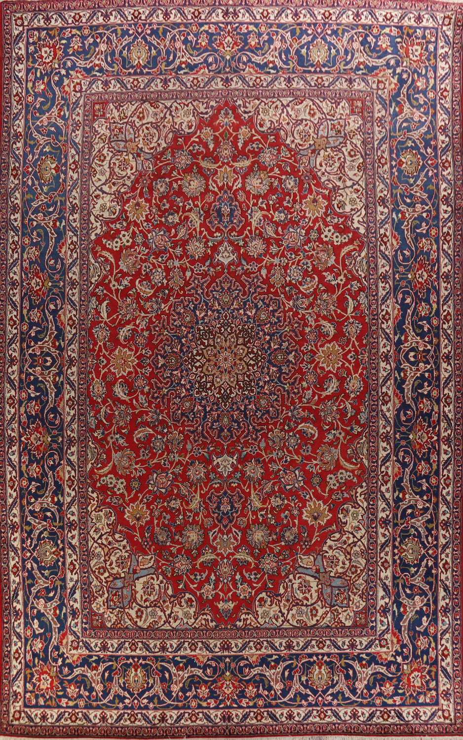 Traditional Vegetable Dye Najafabad Persian Large Rug 10x17