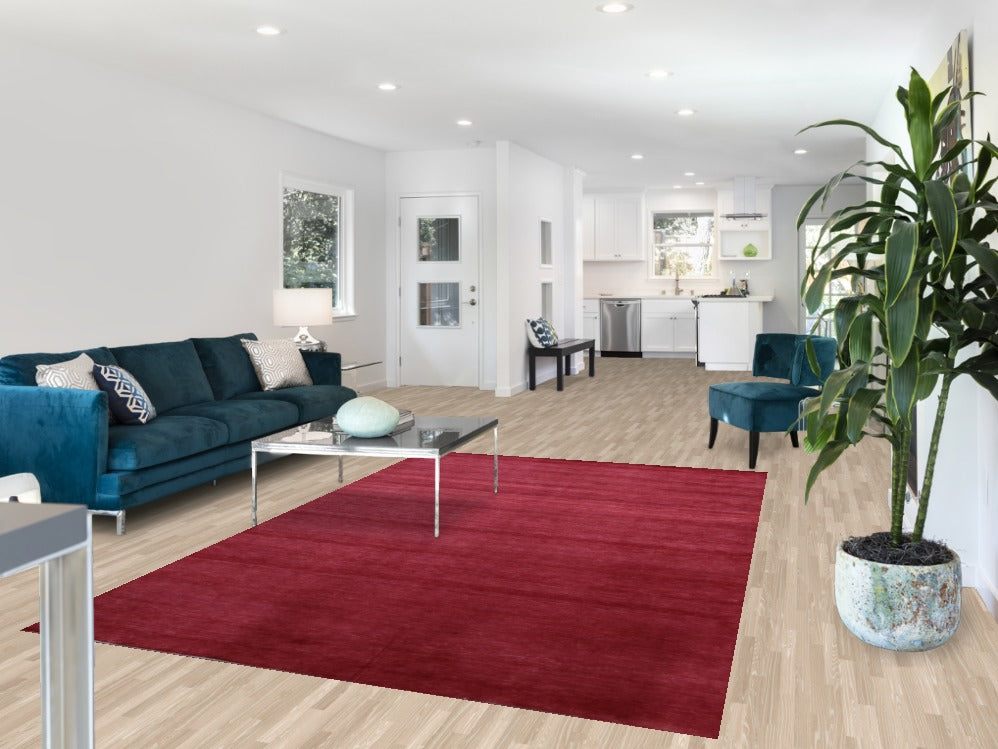 Contemporary Gabbeh Vegetable Dye Area Rug 6x9