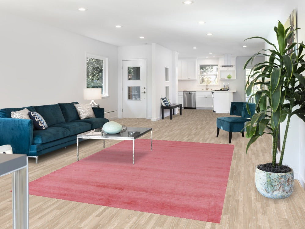 Modern Pink Gabbeh Vegetable Dye Area Rug 6x9