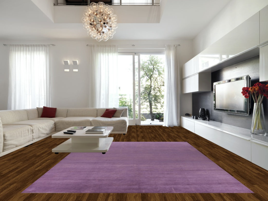 Purple Wool Gabbeh Persian Area Rug 10x13