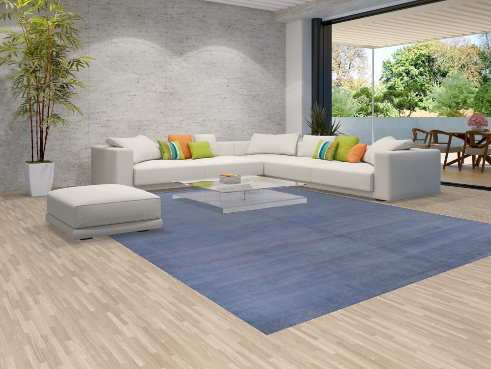Blue Purple Gabbeh Vegetable Dye Area Rug 10x13