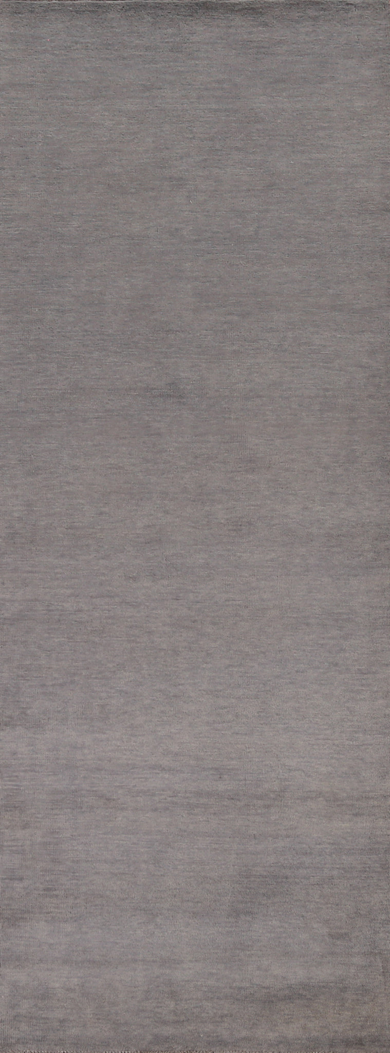 Solid Gray Modern Gabbeh Persian Runner Rug 3x10