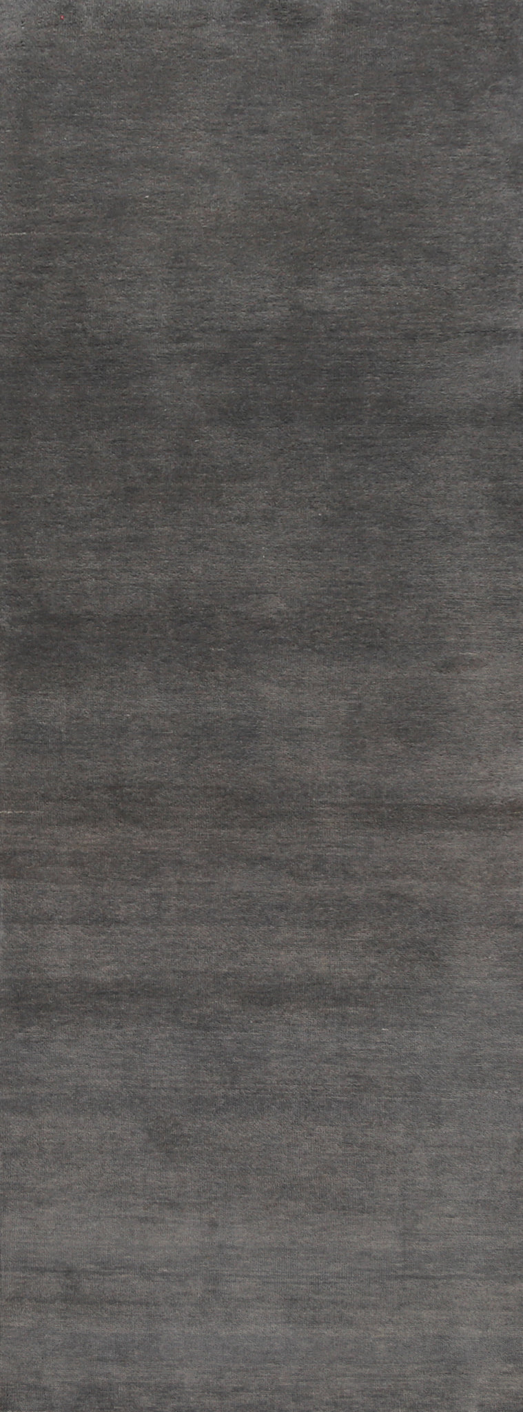 Solid Wool Charcoal Gabbeh Persian Runner Rug 3x10