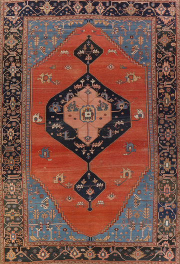 Vegetable Dye Heriz Serapi Persian Large Rug 12x16