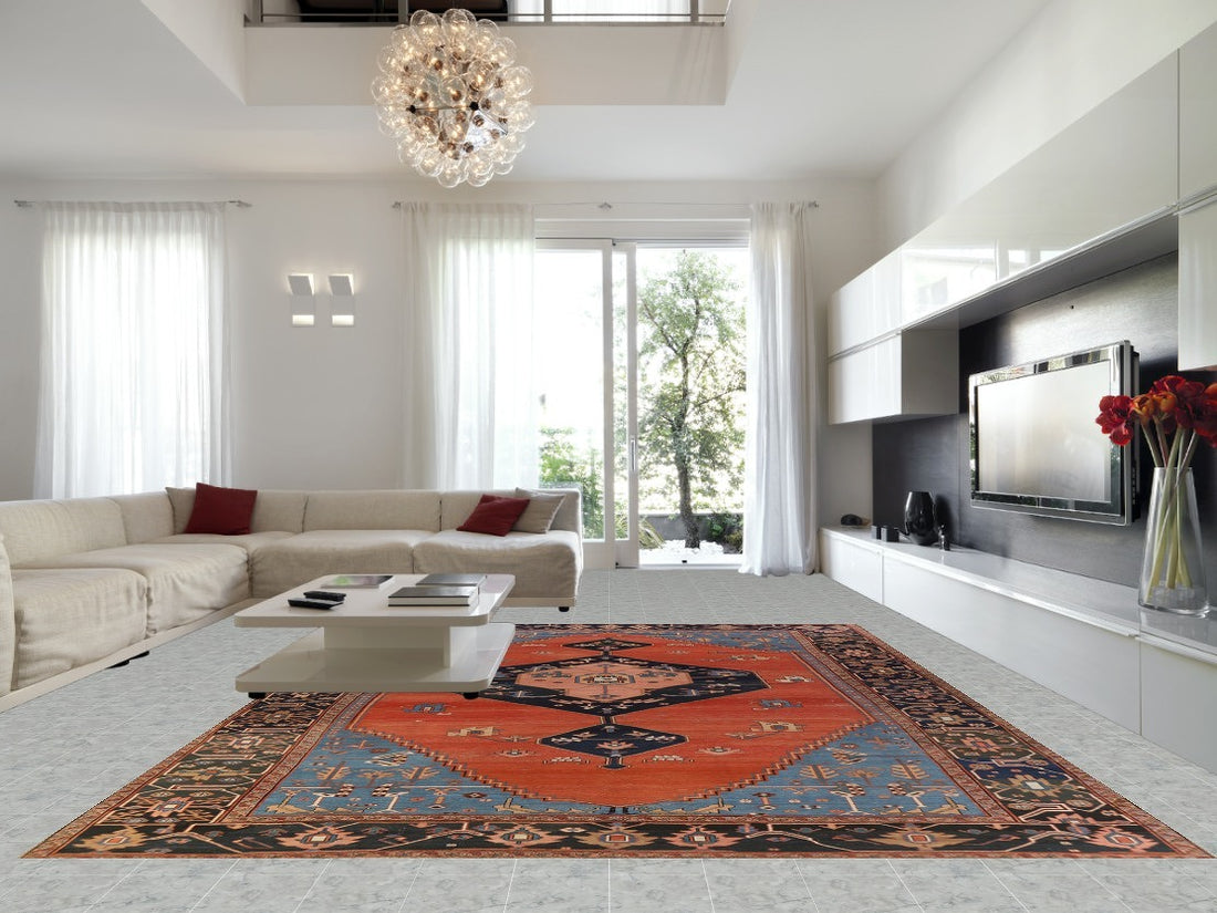 Vegetable Dye Heriz Serapi Persian Large Rug 12x16