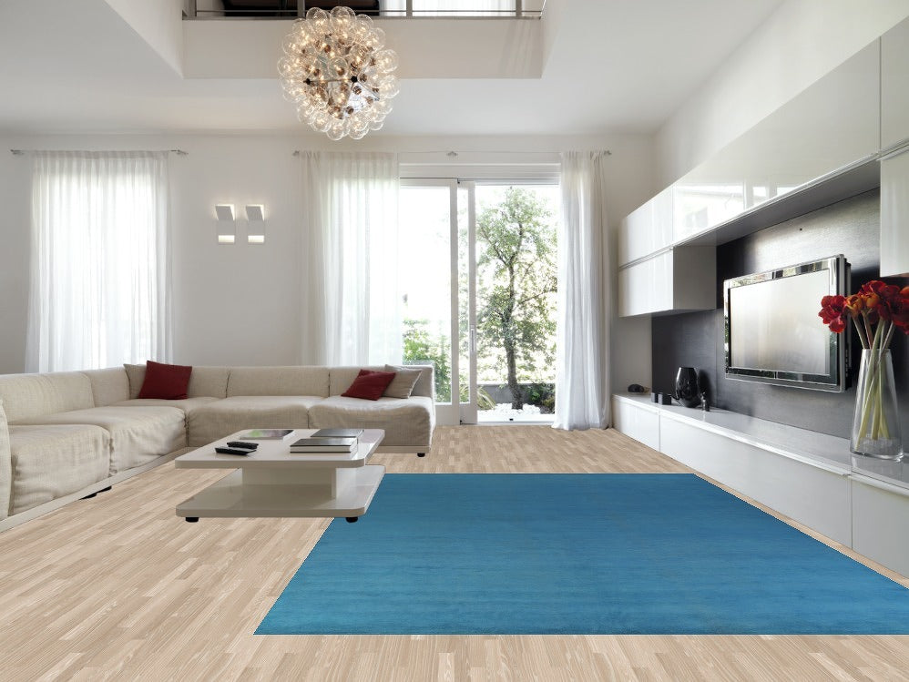 Vegetable Dye Blue Gabbeh Persian Large Rug 10x14