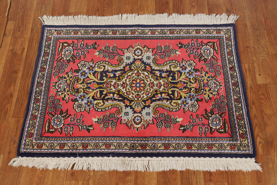 Vegetable Dye Handmade Wool Qum Persian Rug 2x3