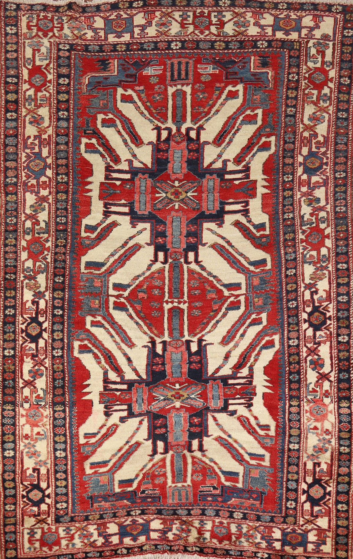 Vegetable Dye Heriz Serapi Persian Rug 5x7