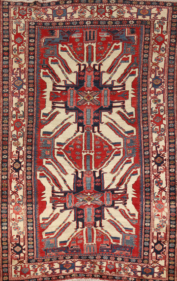 Vegetable Dye Heriz Serapi Persian Rug 5x7