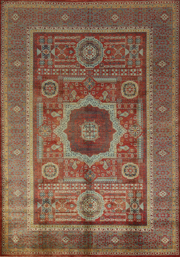 Geometric Wool Kazak Oriental Area Rug 7x10