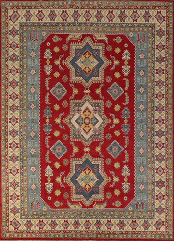 Handmade Red Wool Kazak Oriental Area Rug 8x10