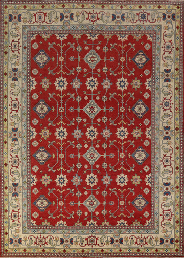 Vegetable Dye Red Kazak Oriental Area Rug 9x12