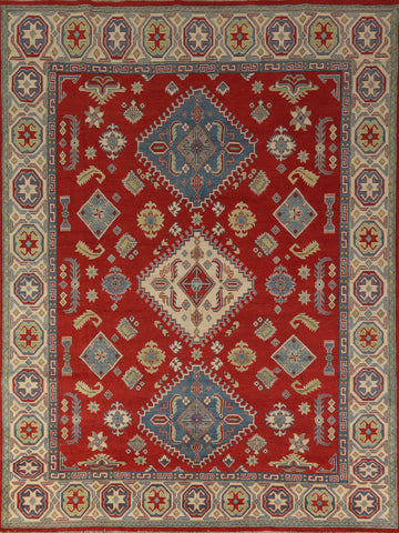 Vegetable Dye Red Kazak Oriental Area Rug 8x10