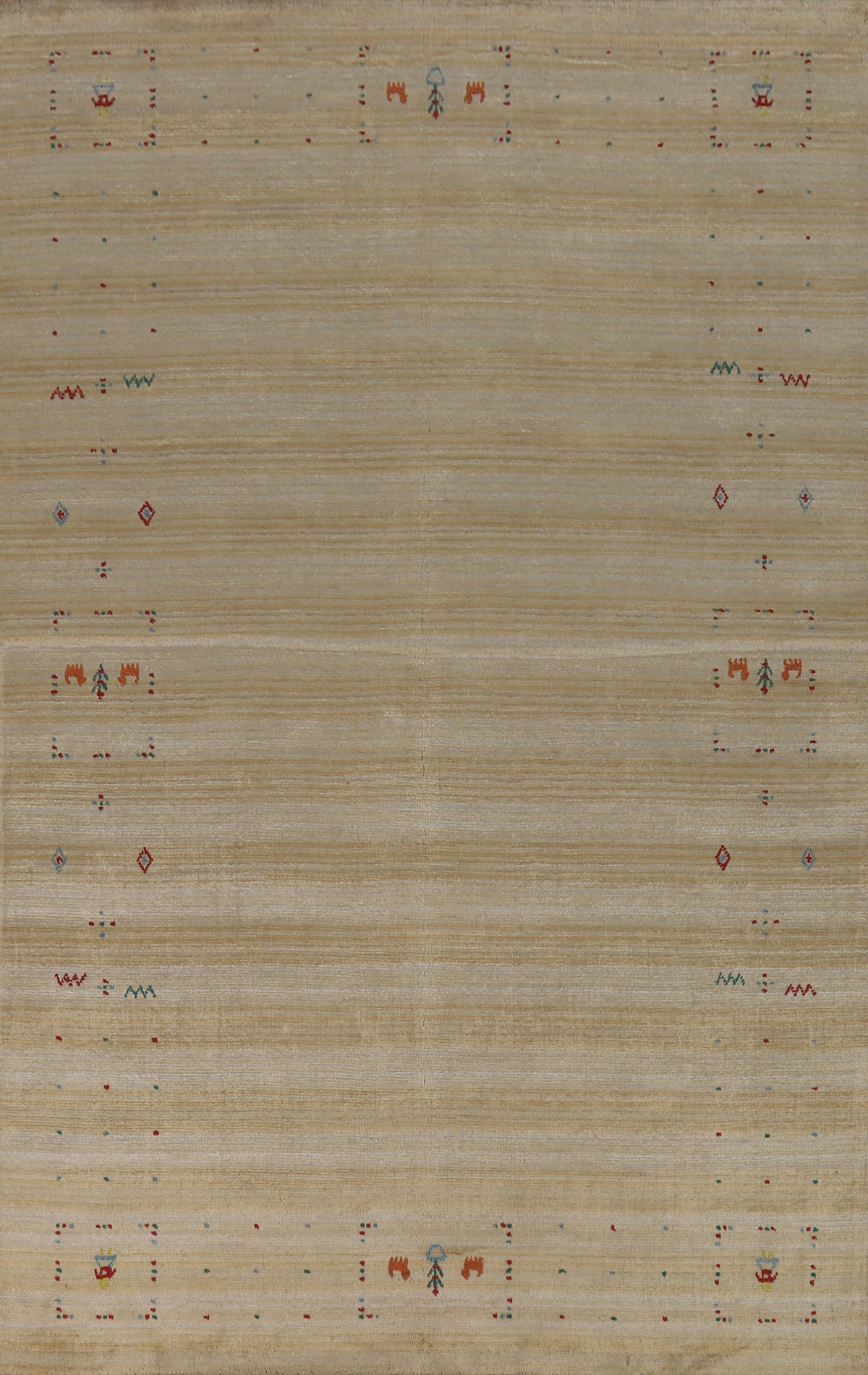 Tribal Wool Gabbeh Oriental Area Rug 5x8