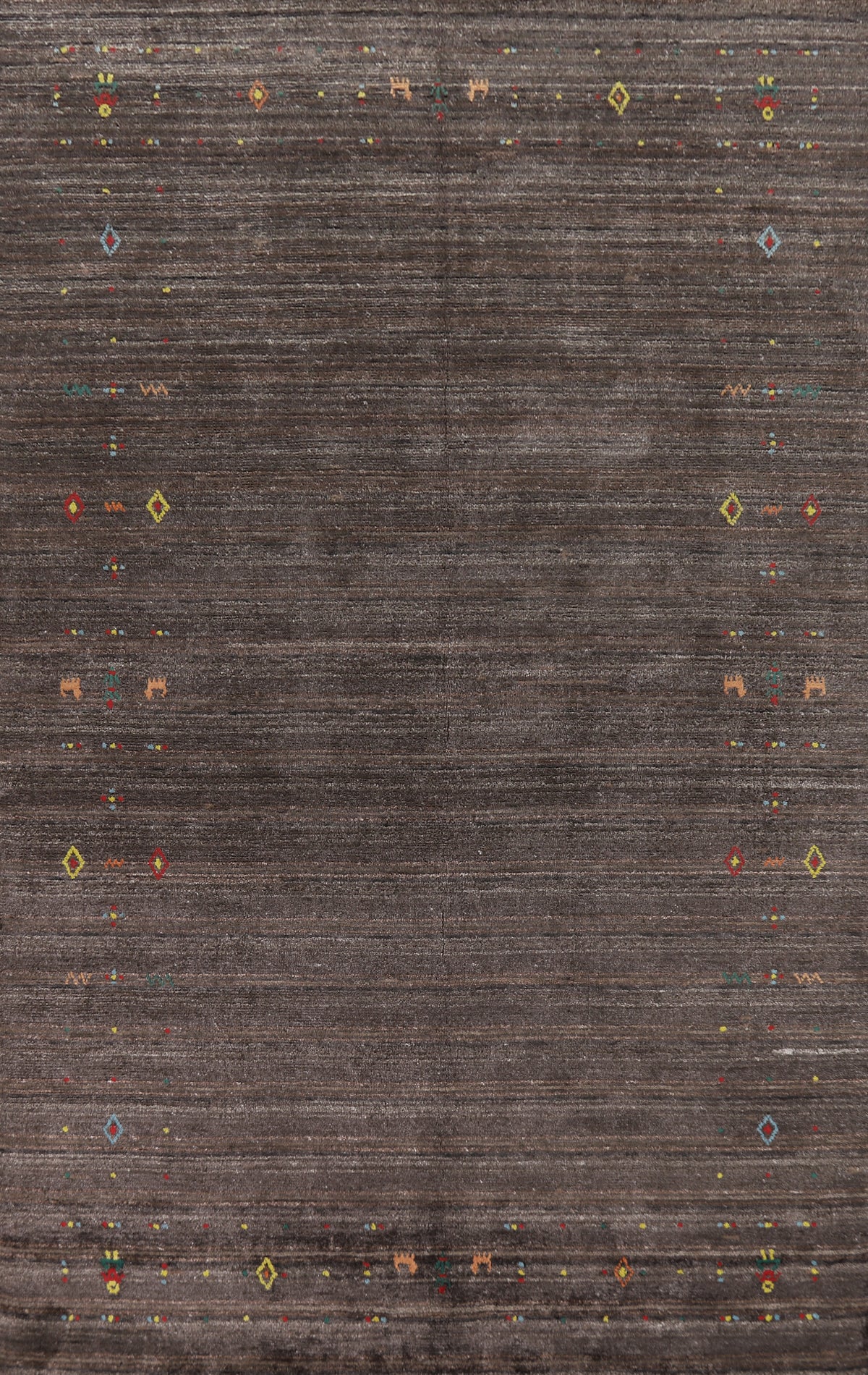 Dark Brown Gabbeh Oriental Area Rug 5x8