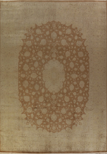 Vegetable Dye Wool Tabriz Persian Large Rug 11x15