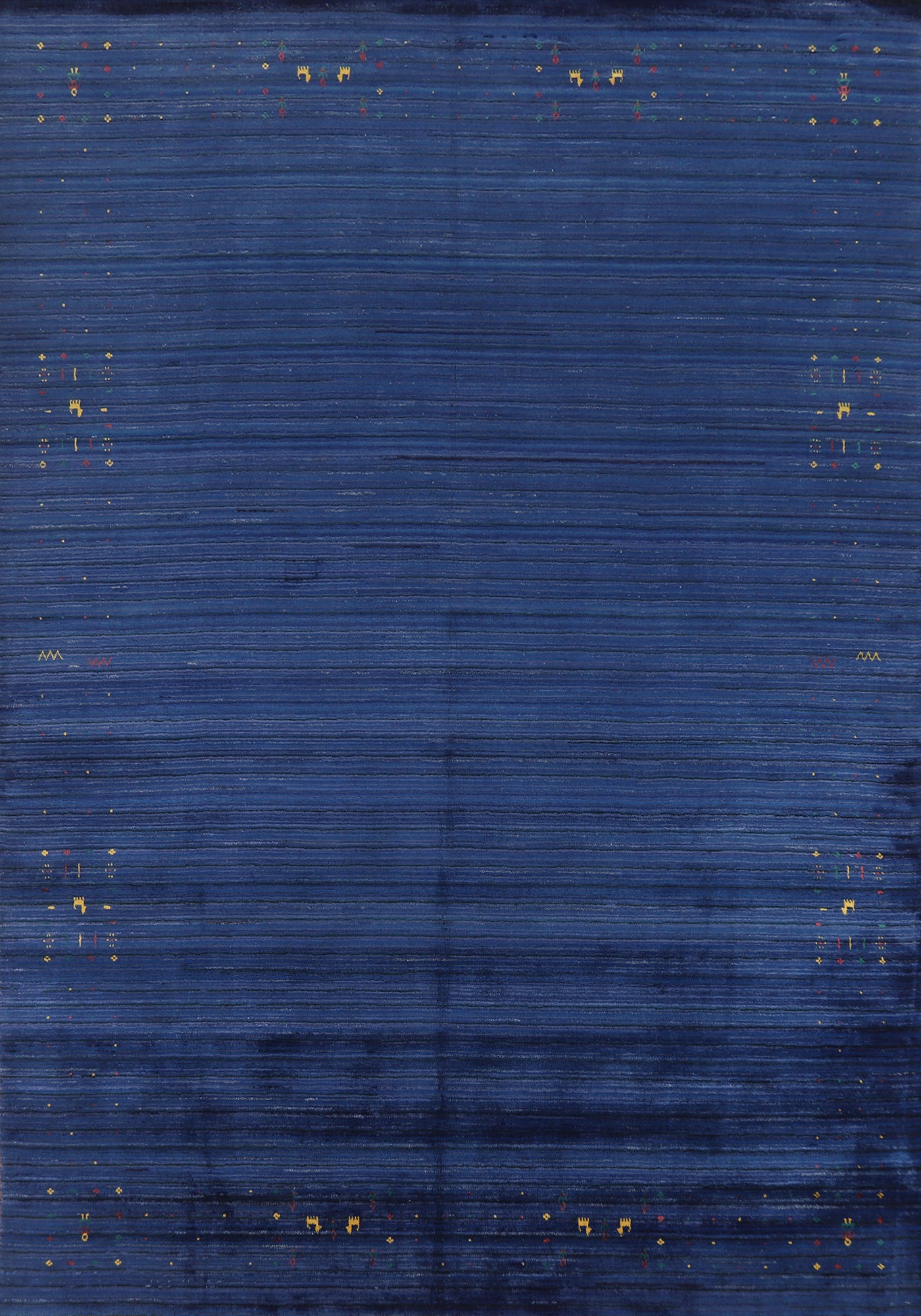 Blue Tribal Gabbeh Indian Area Rug 9x11