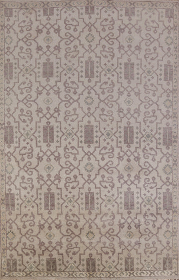 Geometric Heriz Serapi Indian Area Rug 6x9