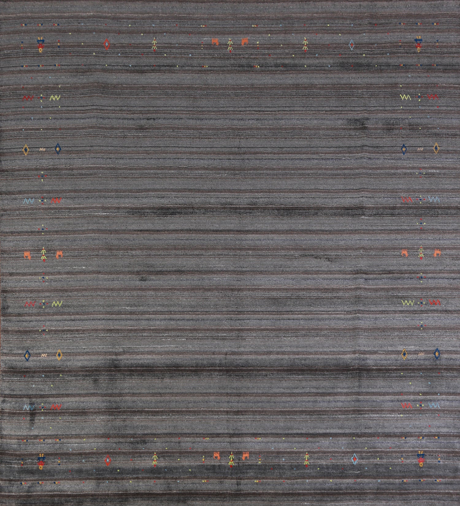 Square Wool Tribal Gabbeh Indian Area Rug 8x8
