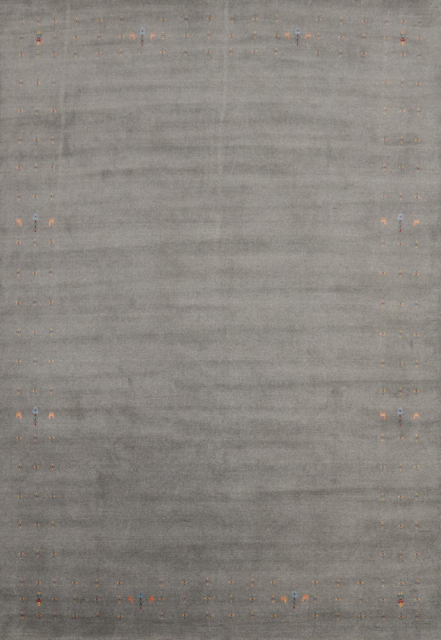 Gray Wool Gabbeh Indian Area Rug 9x12