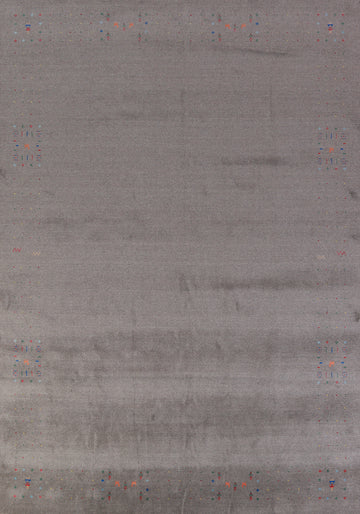 Gray Wool Gabbeh Indian Area Rug 9x12
