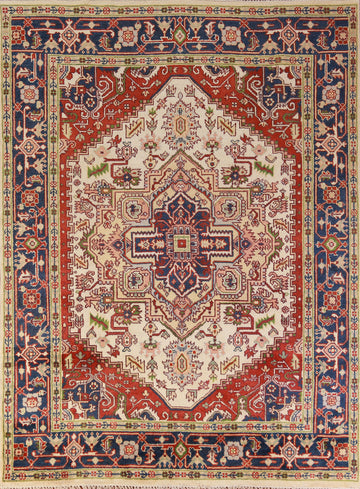 Handmade Wool Heriz Serapi Indian Area Rug 8x10